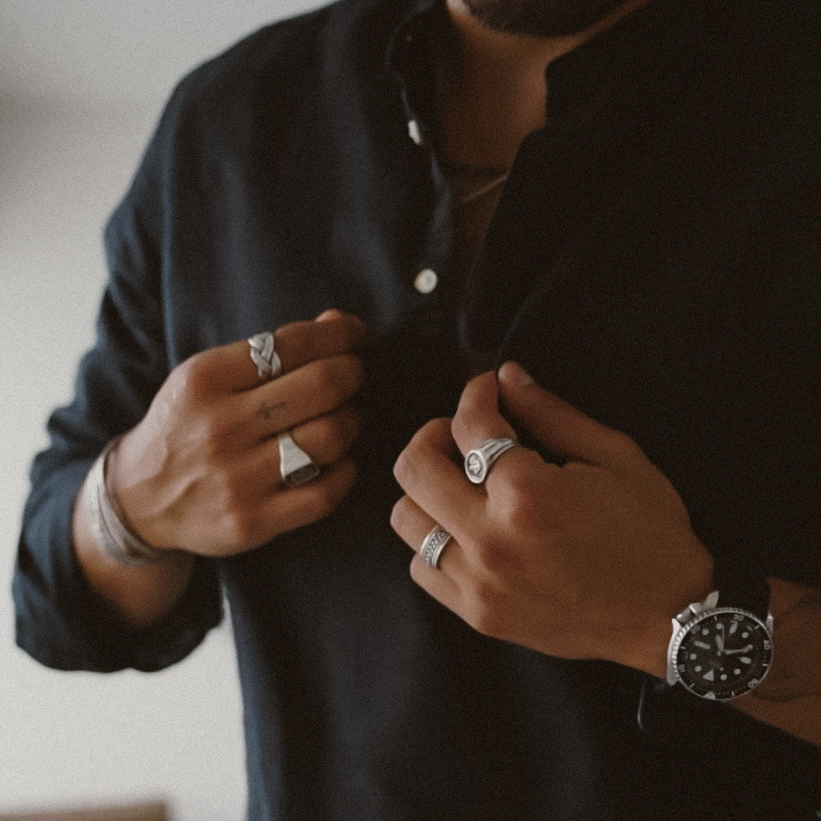 joyas de plata para hombres collares pulseras brazaletes y anillos 878246